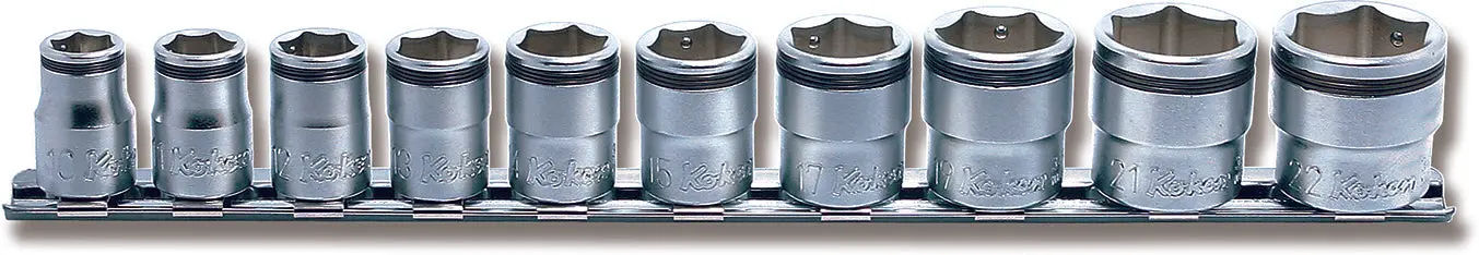 RS3450M/10 | 3/8 Sq. Dr. Socket set 10mm-22mm Nut Grip 250mm 10 pieces image 1