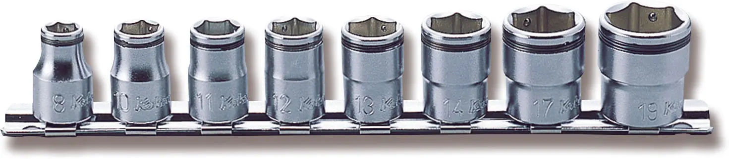 RS3450M/8 | 3/8 Sq. Dr. Socket set 8mm-19mm Nut Grip 200mm 8 pieces image 1