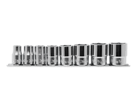 RS4400W/8 | 8 Piece 1/2 Sq. Dr. Whitworth, 6 Point, SAE, Chrome Socket Set image 1