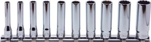 RSAS2305A/10 | 1/4 Sq. Dr. Aerospace 12 Point Deep SAE Chrome Socket set - 10 piece image 1