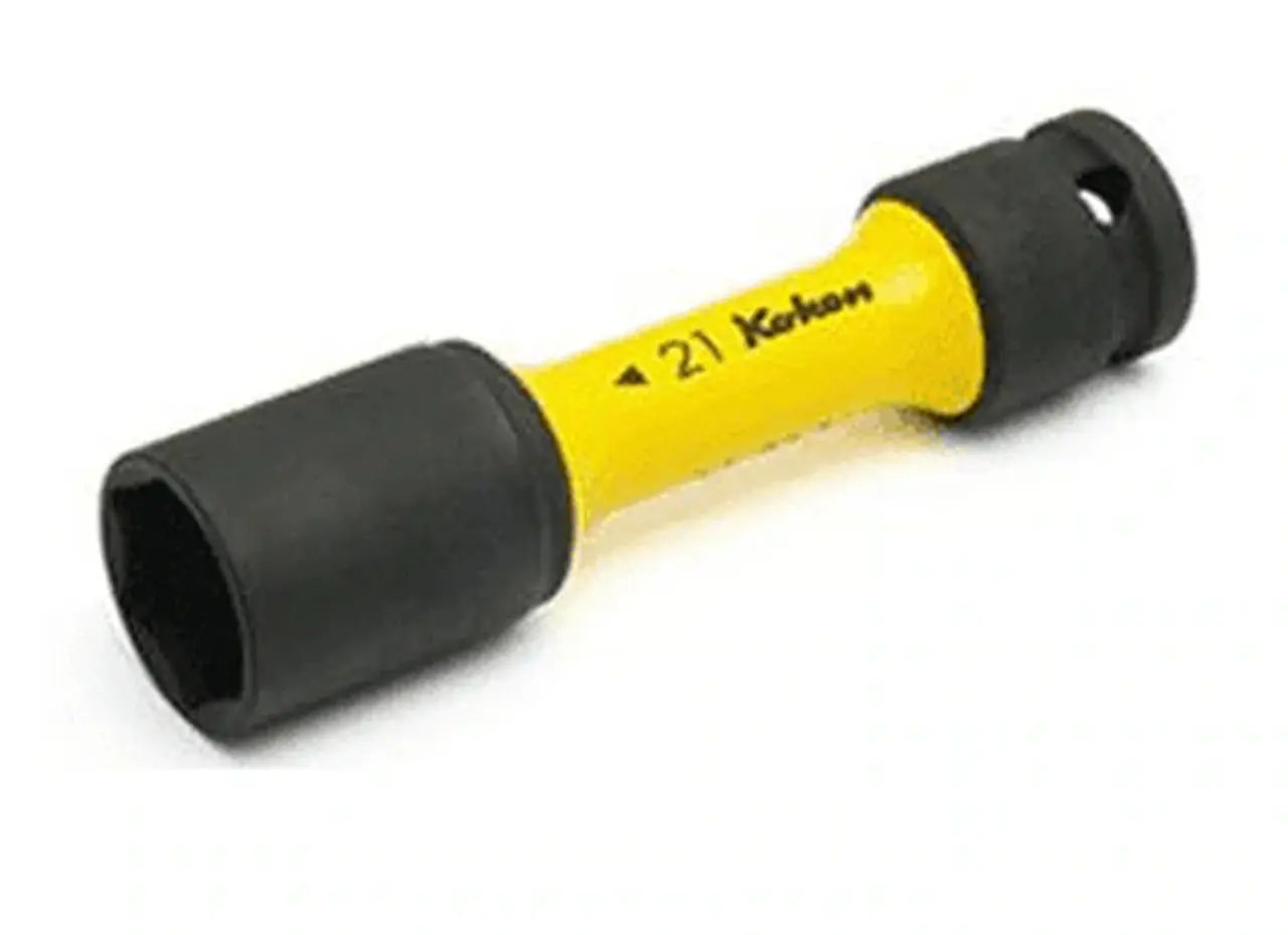 14145PM.110-21 | 1/2 Sq. Dr. Wheel Nut Socket 21mm Extra Thin walled Length 110mm Color coded Protector image 1