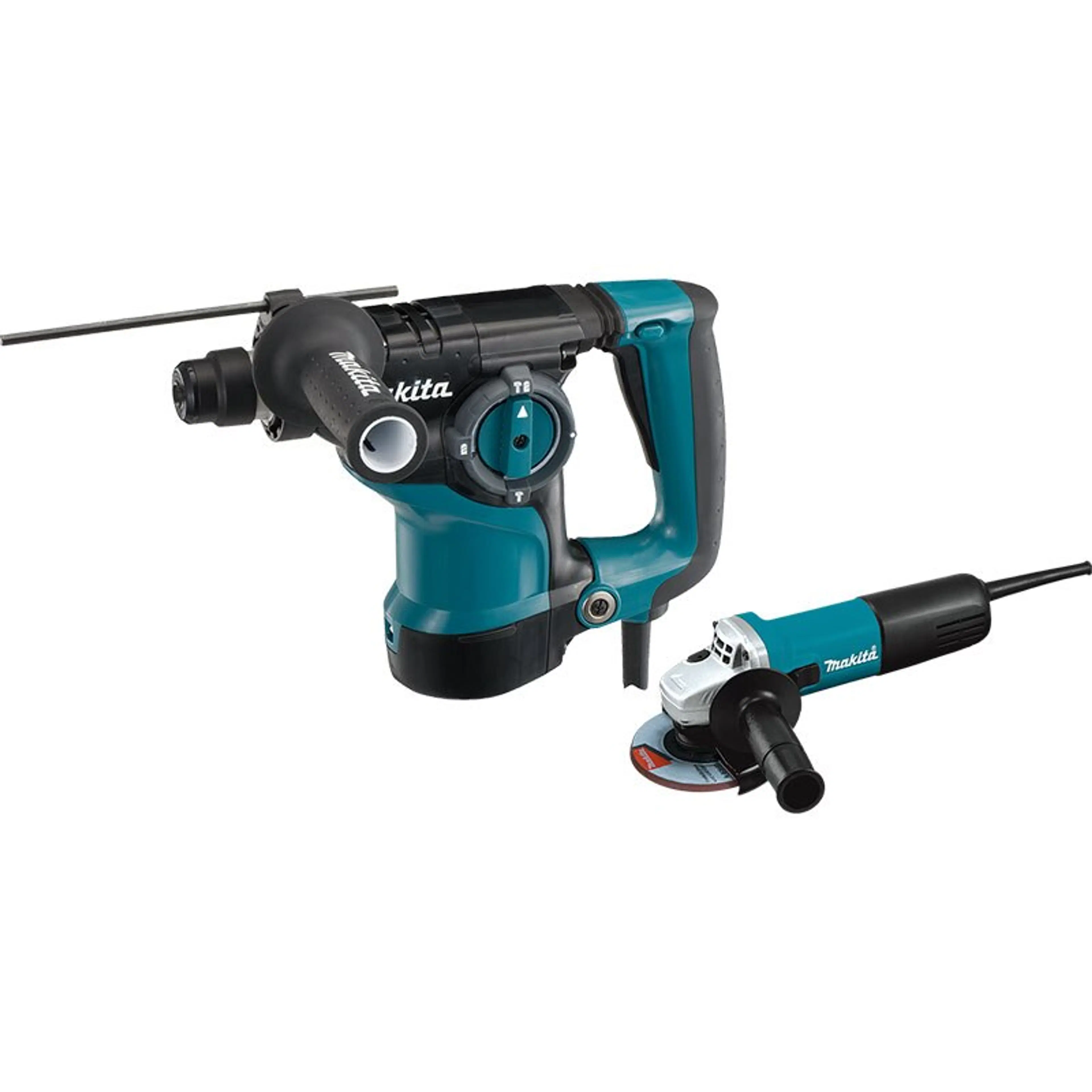 HR2811FX | 1-1/8'' Rotary Hammer, accepts SDS-PLUS bits and 4-1/2'' Angle Grinder
