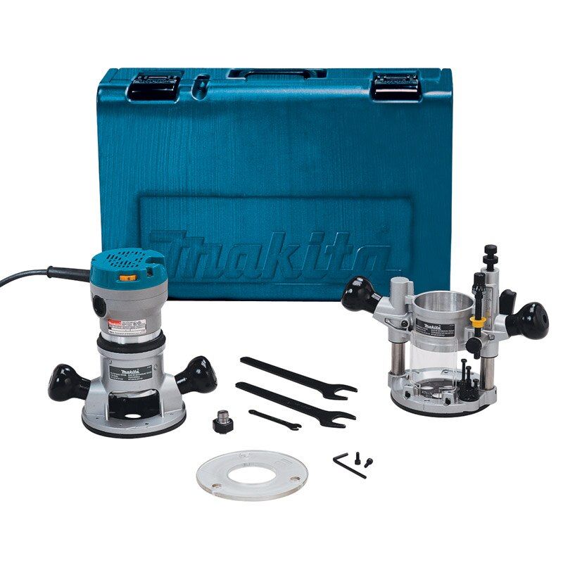 RF1101KIT2 | 2-1/4 HP Router Kit, Plunge and Fixed Base, 8,000-24,000 RPM, var. spd., case image 1