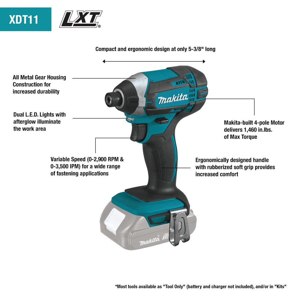 XDT11Z | 18V LXT Lithium-Ion Cordless Impact Driver image 1