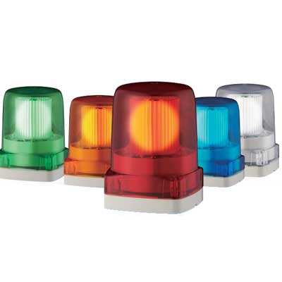 LFK-M2S-B | 100mm LED beacon, AC100V to AC240V, CE, RoHS, 140 flash/min, IP55, Blue image 1