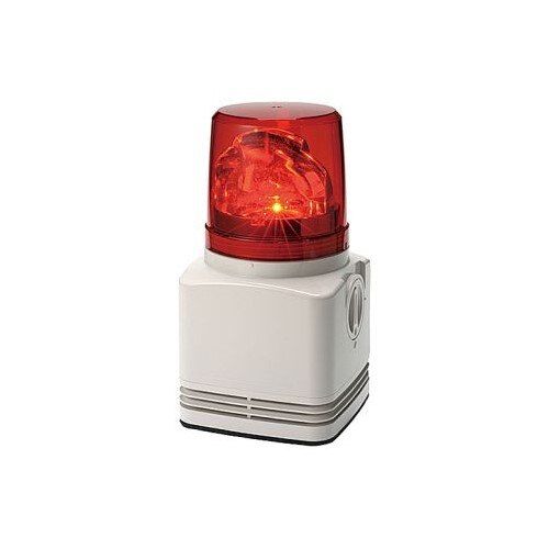 RFT-100E-R Rotating Beacon With 4-Channel Alarm With 32 Pre-Programmed Sounds; Red image 1