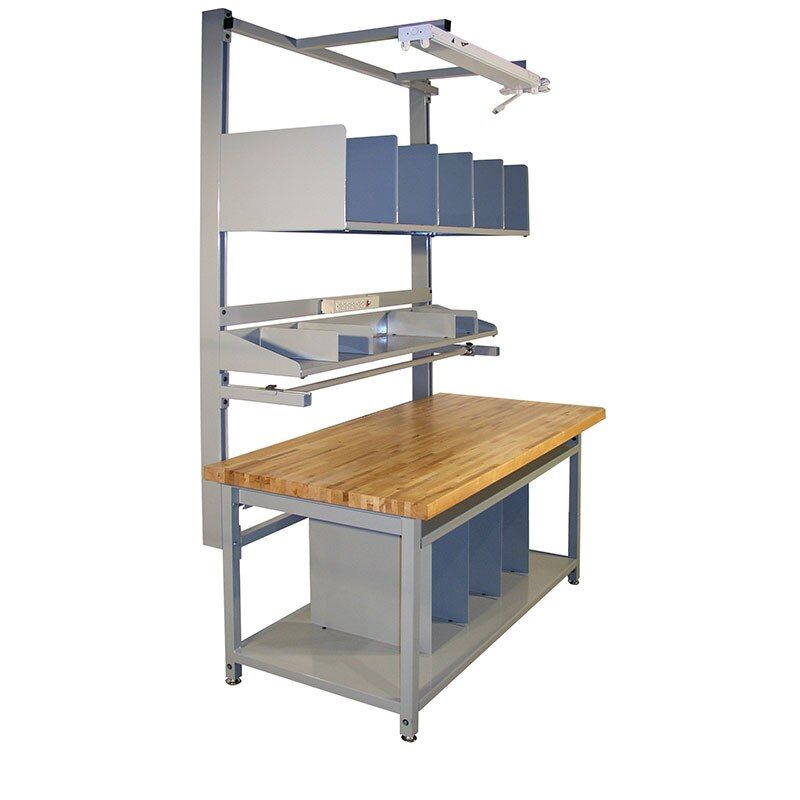 BIB7 | 60 x 30 in. Complete Plastic Laminate Bench with Maple Surface image 1