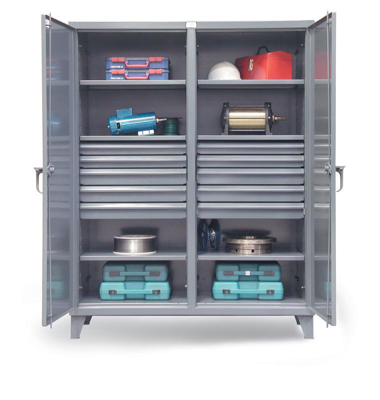 56-DS-246-10DB | Idustrial double-shift cabinet, 10 drawers, 60'' x 24'' x 78'', 8950 lb cap image 1