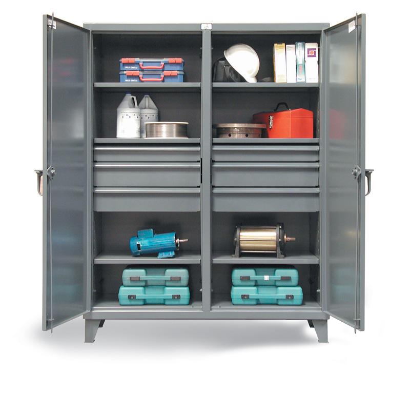 56-DS-246-6DB | Idustrial double-shift cabinet, 6 drawers, 60'' x 24'' x 78'', 7350 lb cap image 1