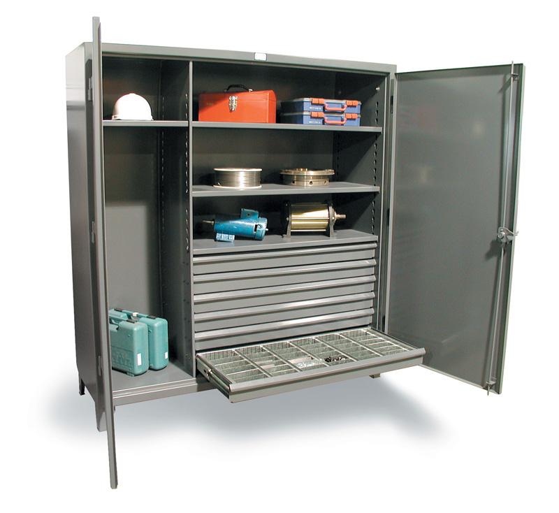 66-W-244-6DB-DIV | Idustrial double-shift cabinet, 6 drawers, 72'' x 24'' x 78'' image 1