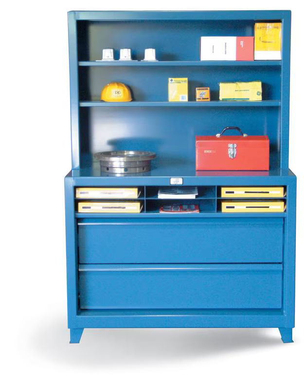 3.15-CSU-243-2DB-PT | 2 drawer Shelving Unit, 400 lb capacity, 37 x 26 x 68 in. image 1