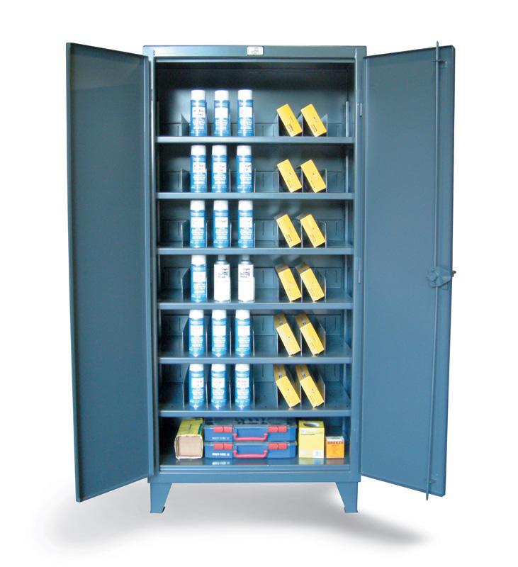 36-246PH/42VD | Metal bin storage cabinet w/ dividers, 36'' x 24'' x 78'', 8550 lb cap image 1