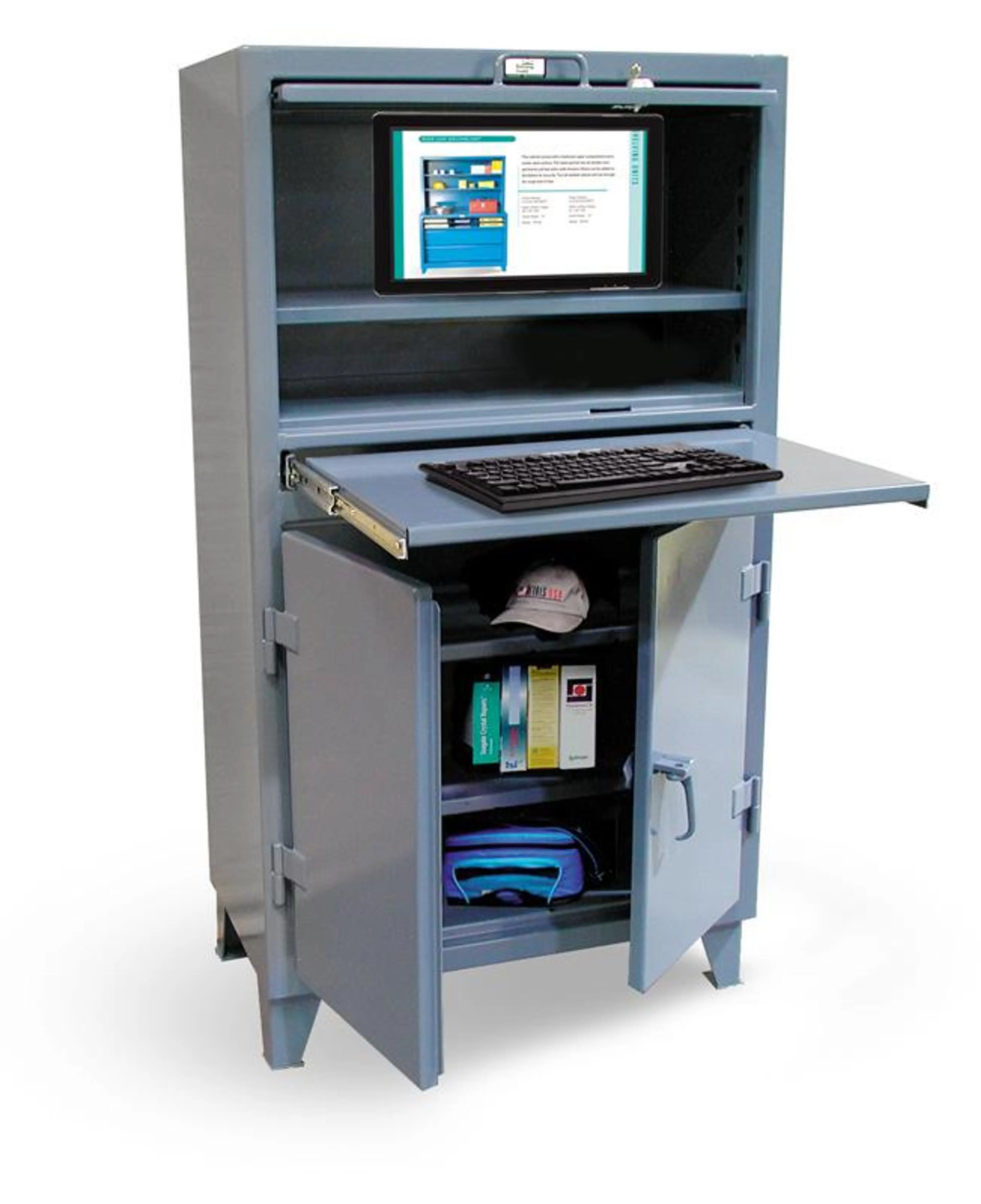 35-203-1SOS-LDD | Industrial computer cabinet, 36'' x 20'' x 66'', 4200 lb cap