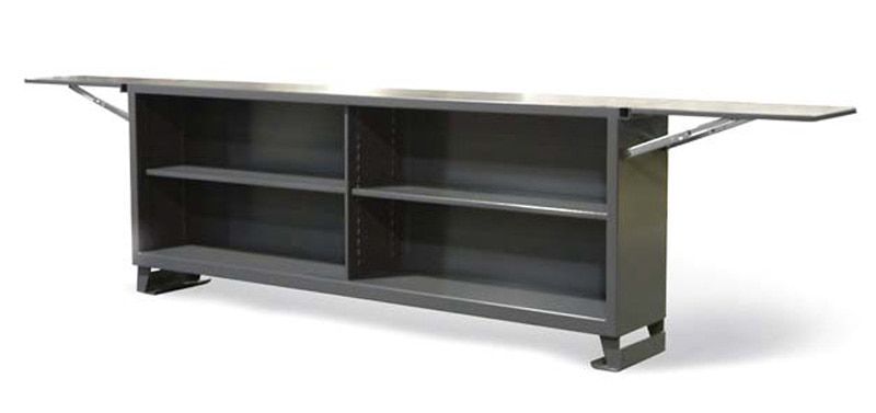 SU-15415 | Extra Wide Shelving Unit with 2 Fold-Up Panels image 1