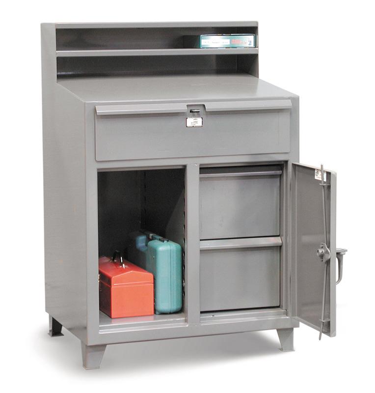 34-SD-TD-280-2FD | 3 drawer Shop Desk with 2 file drawers, 400 lb capacity, 36 x 28 x 42 in. image 1