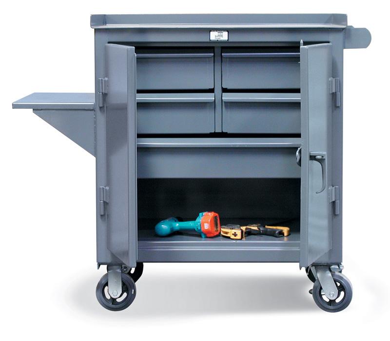 3-TC-240-4/5-1DB-VS | 5 drawer Maintenance Cart with vise shelf 2000 lb capacity, 36 x 24 x 36 in. image 1