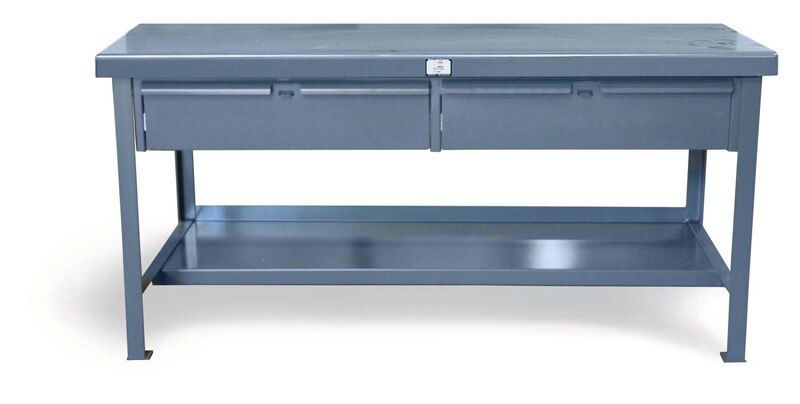 T4830-2DB-SSTOP | Industrial Shop Table with 2 Drawers, 5500 lb. capacity image 1