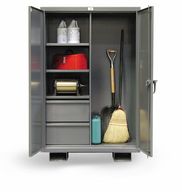 35-BC-243-2DB-FLP | Janitorial Cabinet with 3 shelves and 2 drawers, 400 lb capacity, 36 x 24 x 60 in. image 1