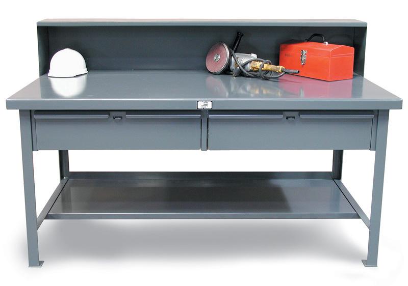 T7236-RS-2DB | 2 drawer Shop Table with riser shelf 10000 lb capacity, 72 x 36 x 34 in. image 1
