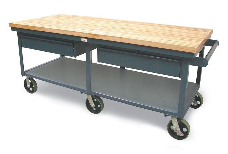 T7252-CA | Mobile Shop Table, 72 x 52 x 28 in. image 1