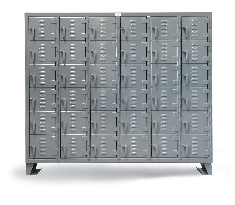 7.56-36D-180 | 6-tier, 36 compartment industrial locker, 89'' x 18'' x 78'' image 1