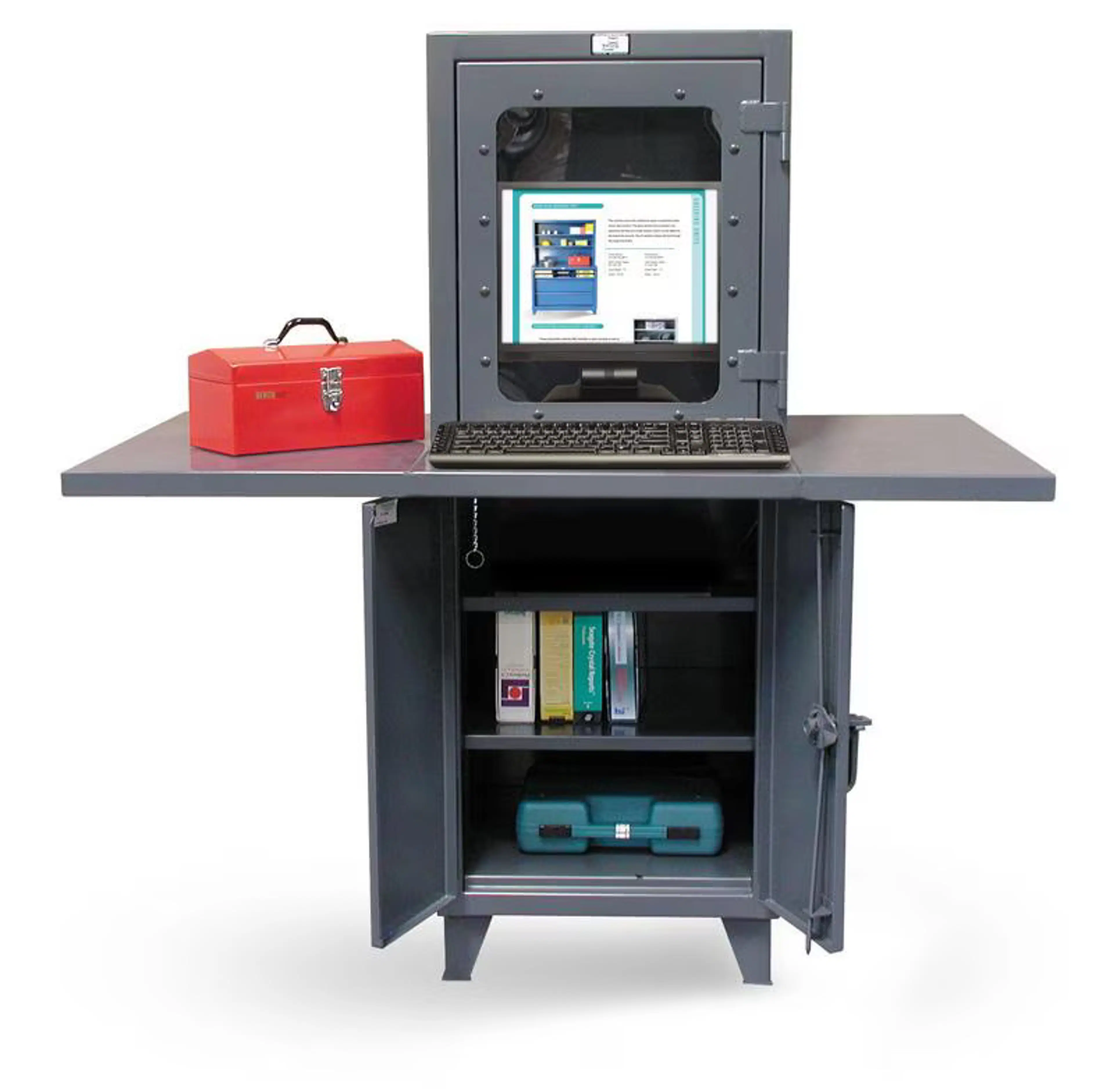 26-CC-242-2WLDSLF | Industrial computer cabinet, welded shelf, 26'' x 24' x 72''