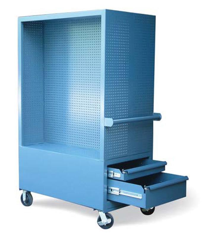 SU-15401 | 4 drawer Tool Cart with pegboard interior, 2000 lb capacity, 48 x 30 x 72 in. image 1