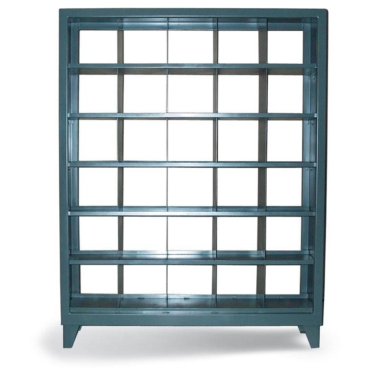 56-NB-165-30OP | Open metal storage rack w/ 30 openings, 60'' x 16'' x 78'' image 1