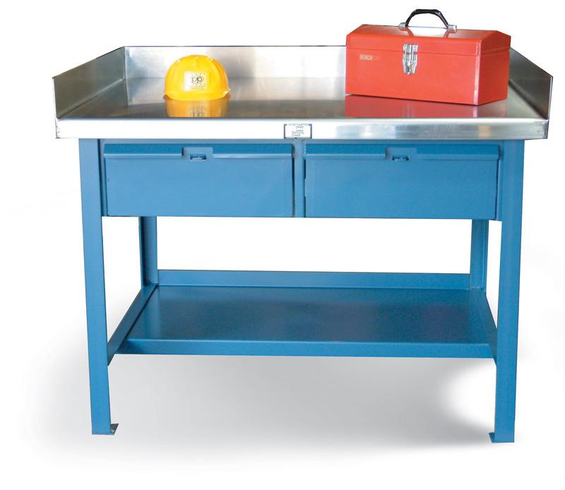 T4836-2DB-SSTOP-BG | Shop Table with stainless steel top, 48 x 36 x 34 in. image 1