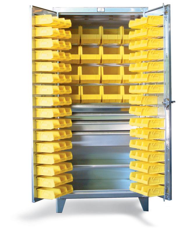36-BBS-241-4DB-SS | 4 drawer Stainless Steel Bin Cabinet with 110 bins, 1900 lb capacity, 36 x 24 x 72 in. image 1
