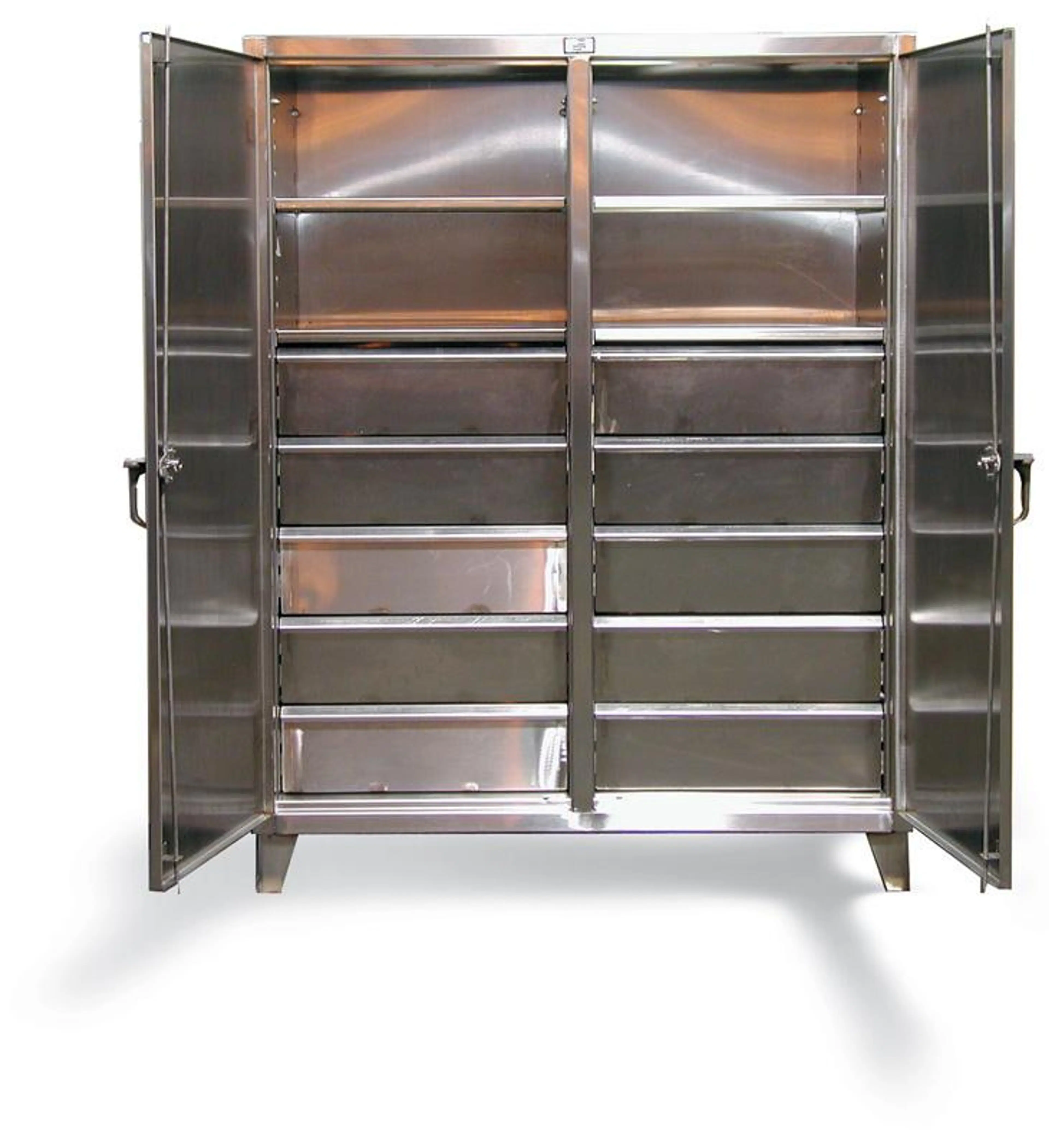 35-DS-246SS | 3 shelf Stainless Steel Double-Shift Cabinet, 950 lb capacity, 36 x 24 x 60 in.