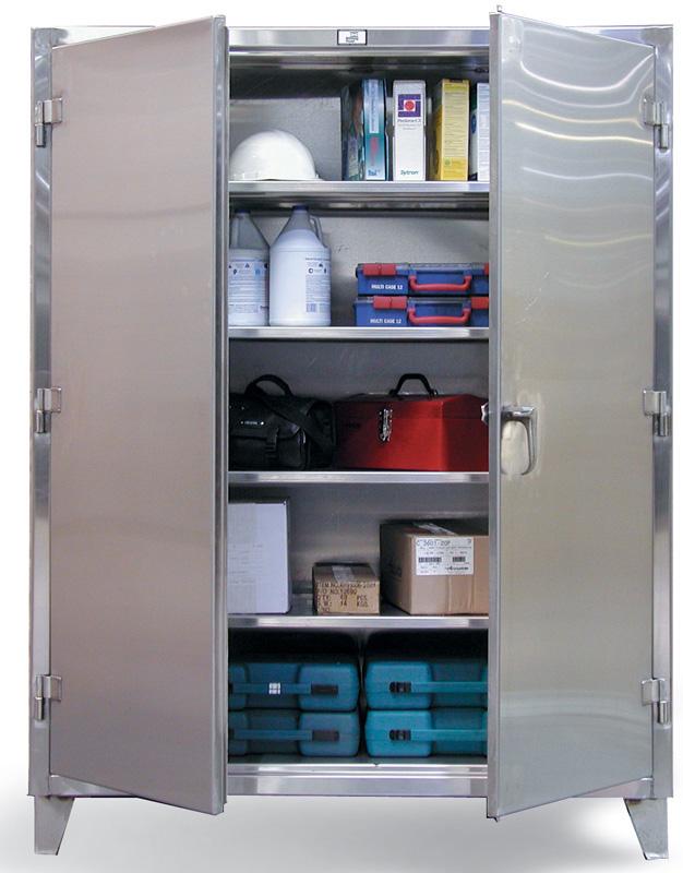 35-243SS | 3 shelf Stainless Steel Cabinet, 1900 lb capacity, 36 x 24 x 60 in. image 1