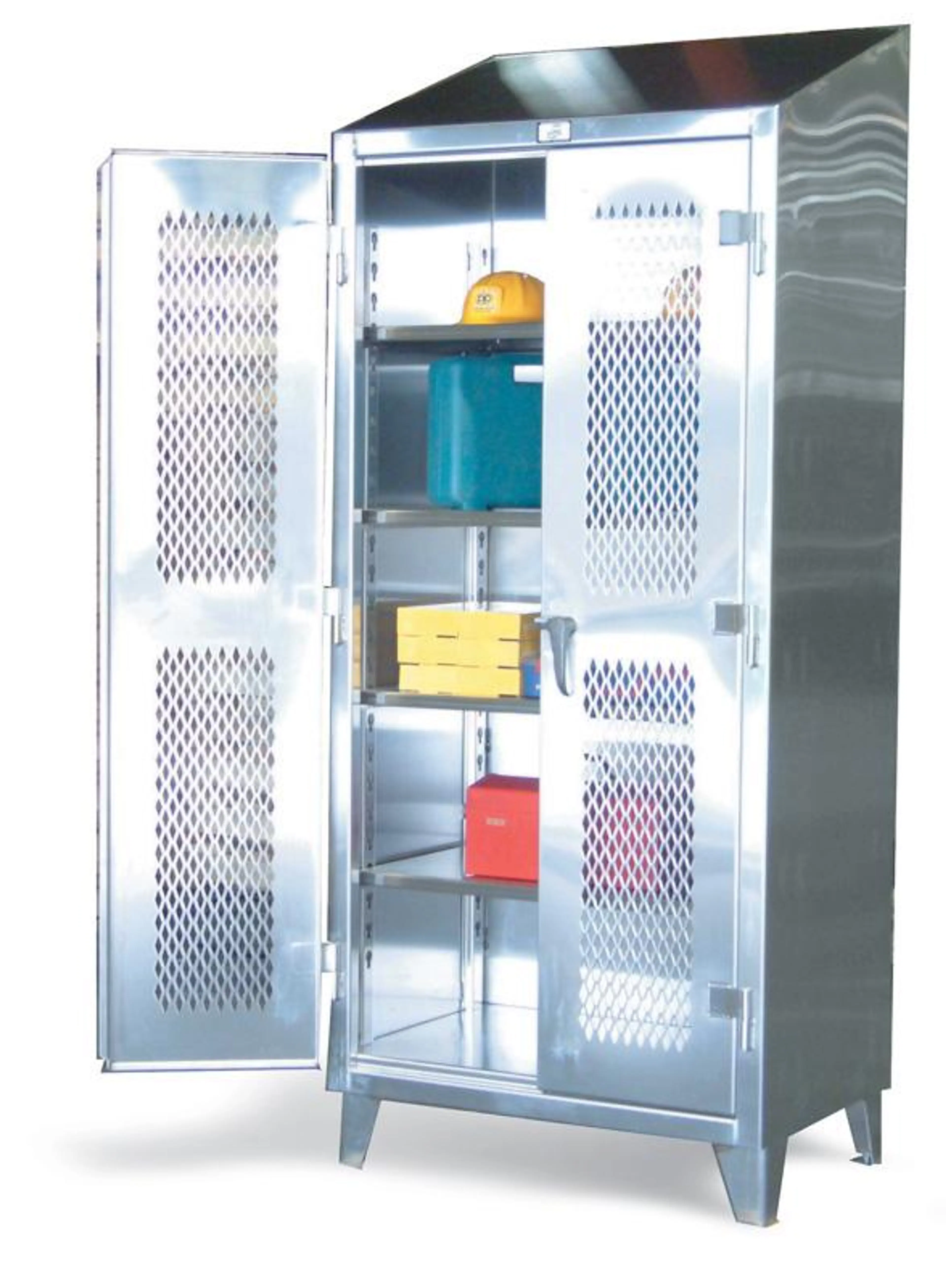 36-V-244SS | 4 shelf Stainless Steel Ventilated Cabinet, 1900 lb capacity, 36 x 24 x 72 in.