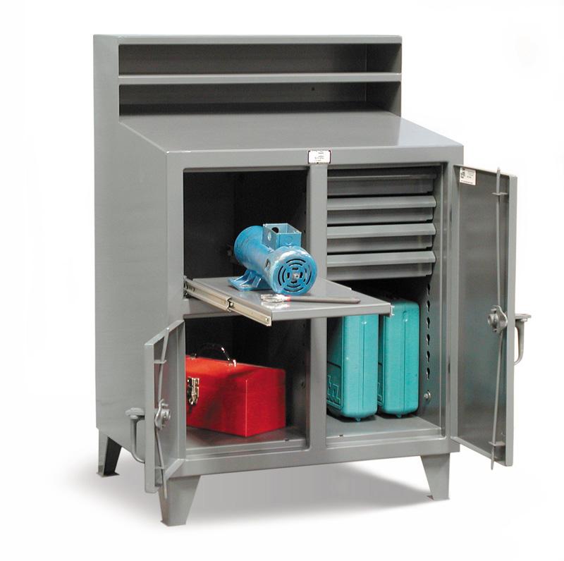 34-SD-DS-280-4DB-1SOS | 1 shelf 4 drawer Shop Desk and tool storage, 400 lb capacity, 36 x 28 x 42 in. image 1