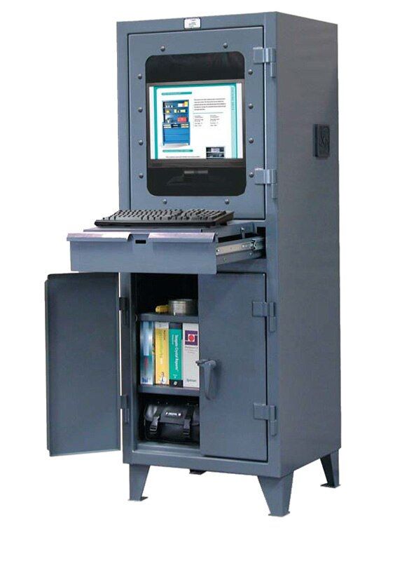 26-CC-242-RK | Computer cabinet, retractable keyboard, 26'' x 24'' x 72'', 3800 lb cap image 1