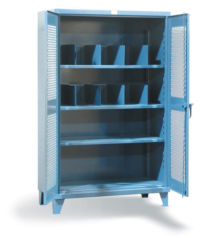 66-V-241-2APH-12VD | Ventilated storage cabinet w/ 3 shelves, dividers, 72'' x 24'' x 78'' image 1