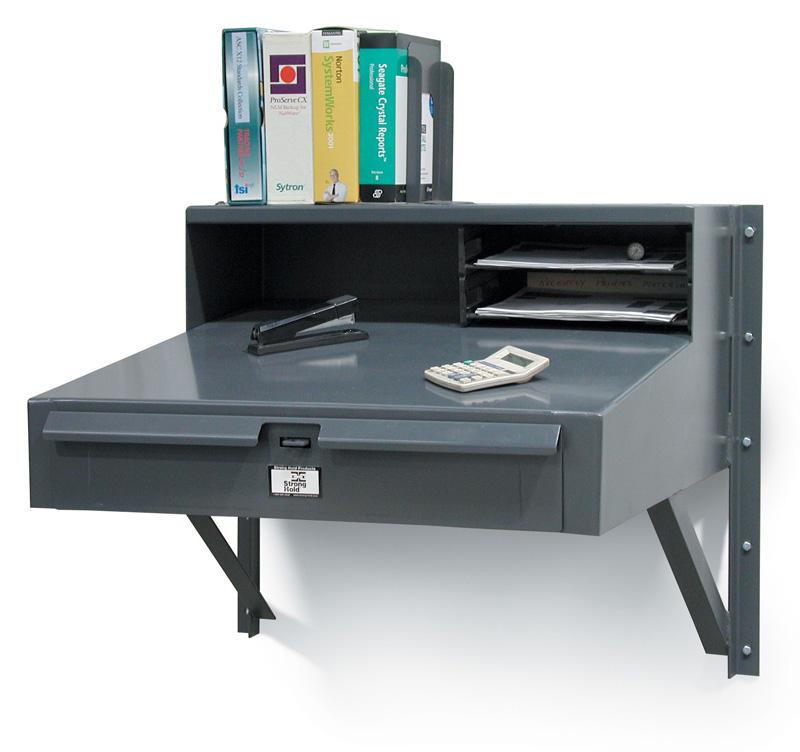 2.52-WM-280-1DB | 1 drawer wall-mounted Shop Desk, 400 lb capacity, 30 x 28 x 27 in. image 1