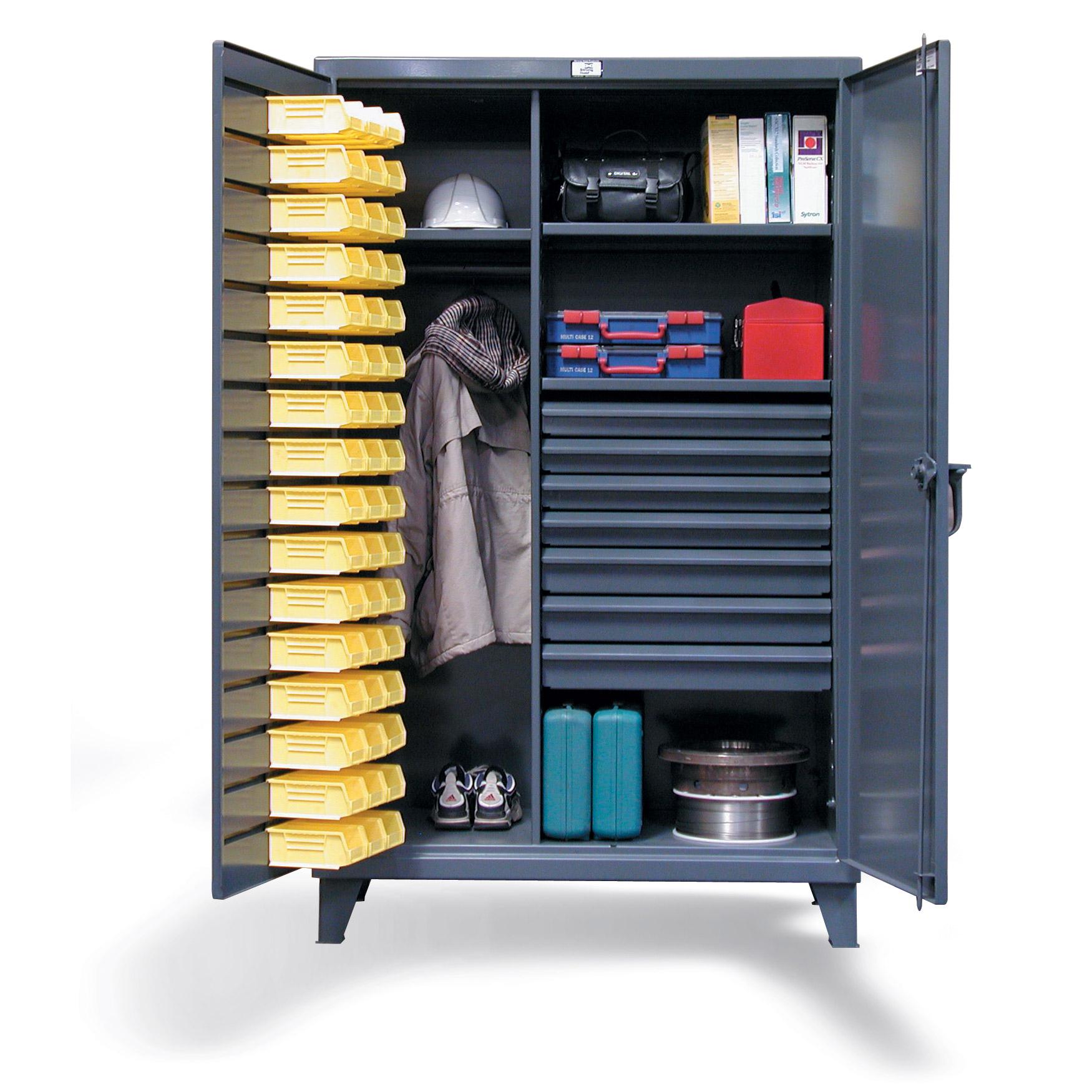 46-WBD-243-7DBLD | Industrial uniform cabinet w/ bin storage, 7 drawers, 48'' x 24'' x 78'', 5880 lb cap image 1