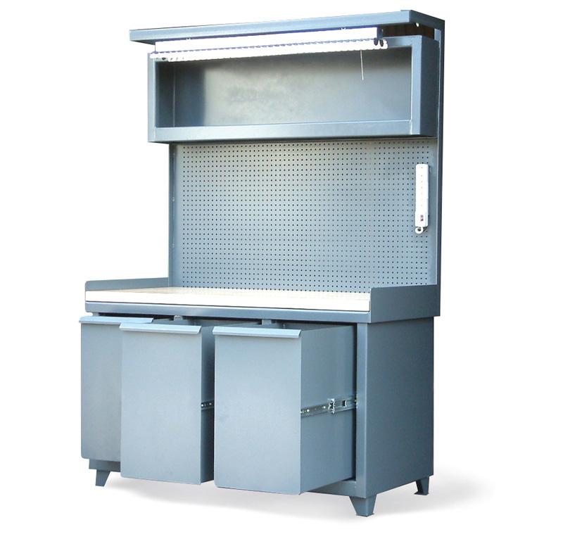 WB-15316 | 3 drawer Workbench with slide out doors, 400 lb capacity, 60 x 30 x 37 in. image 1