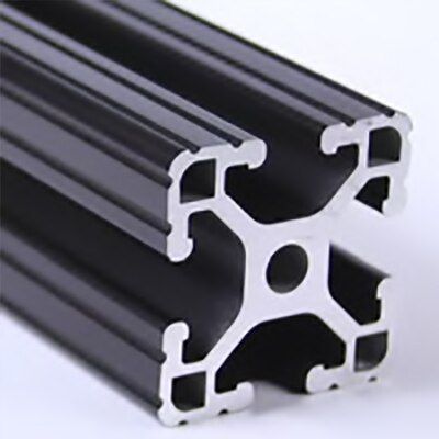 650148 | 1.5 in. x 1.5 in. Black Grooved Lite T-Slotted Extrusion image 1
