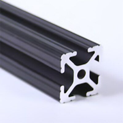 650170 | 1 in. x 1 in. Black Grooved T-Slotted Aluminum image 1