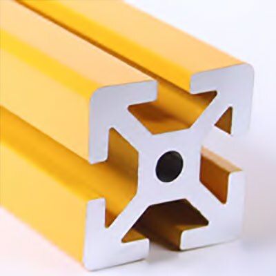 650232 | 40mm x 40mm T-Slotted Extrusion - Yellow image 1