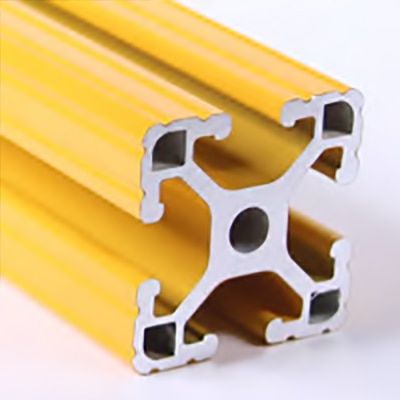 650248 | 1.5 in. x 1.5 in. Grooved Lite T-Slotted Extrusion - Yellow image 1