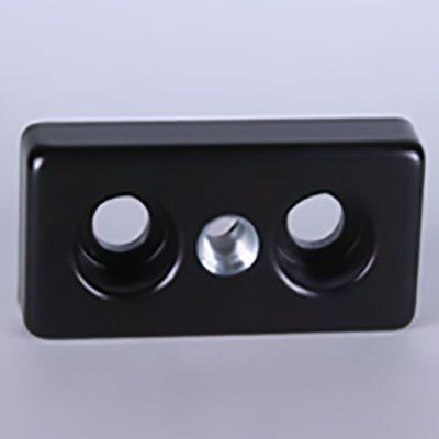 671200 | Transport and Base plate 45, bolt-down holes for M12, 90x90, M14 , die-cast zinc, black image 1