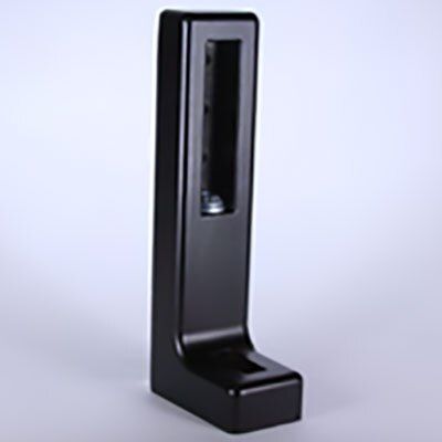 671095 | Floor bracket 120, slot 8, 45x120x30, die-cast zinc, black, profile 30 and up image 1