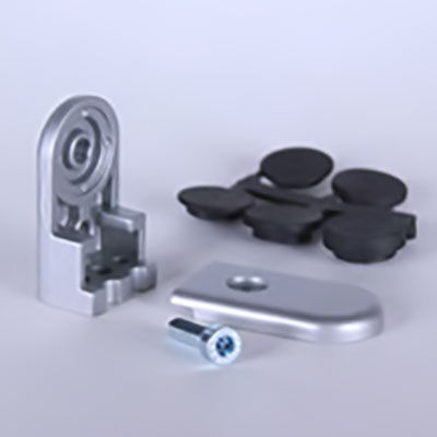 671043 | Glass panel clamp, die-cast zinc, with mounting kit image 1