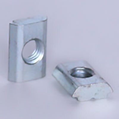 671064 | Roll-in T-slot Nut, 14x5,2mm, slot 10, self-aligning, M4, l=19mm, zinc-plated steel image 1