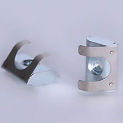 671327 | Self-Aligning Roll-in T-Slot Nut 11,6 x 4,6 mm, M8, with spring leaf, steel image 1
