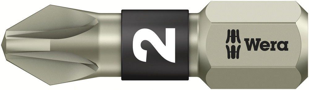 05071021001 | #2 x 25mm Pozidriv Stainless Steel Torsion Insert Bit image 1