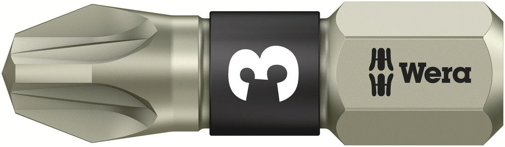 05071022001 | #3 x 25mm Pozidriv Stainless Steel Torsion Insert Bit image 1